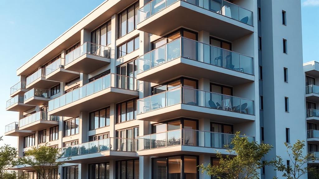 Modern residential apartment building