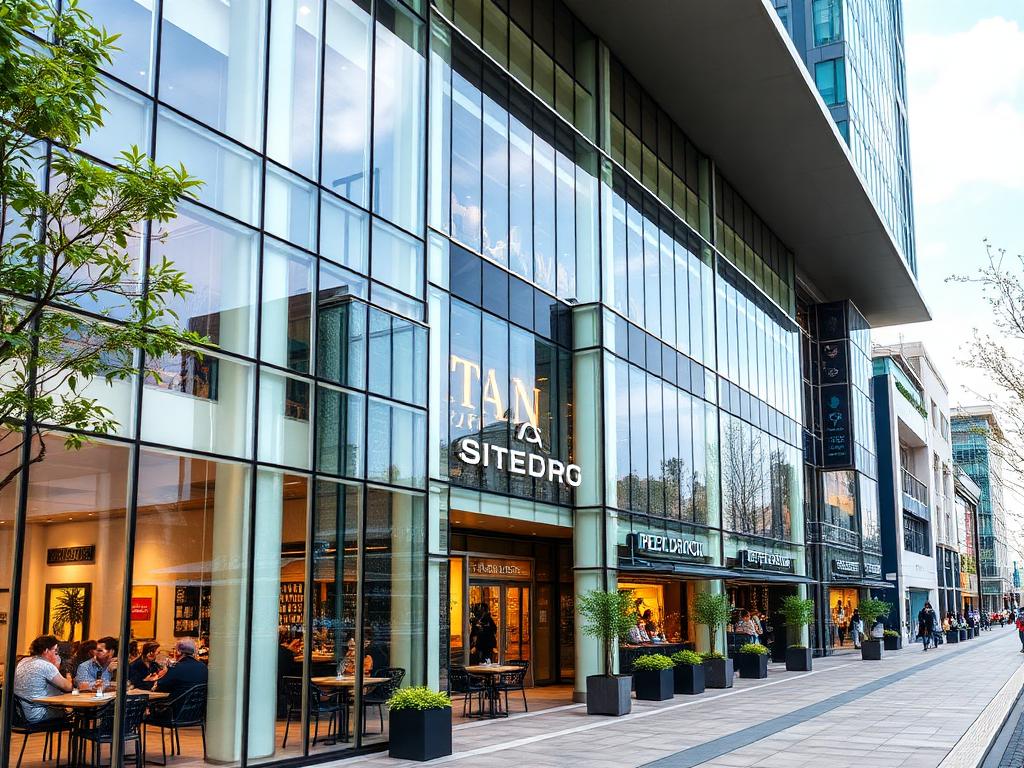 Modern retail shopping center